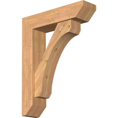 Legacy Slat Smooth Bracket W/ Offset Brace, Western Red Cedar, 7 1/2W X 30D X 38H